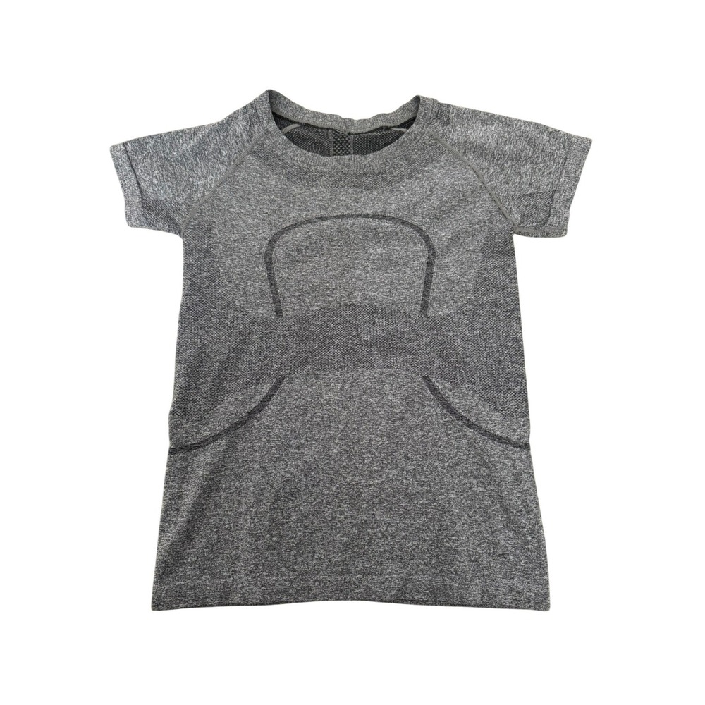 Lululemon Swiftly Tech Short Sleeve Seamless Running Top Gray Women's Size 2 - Picture 3 of 7